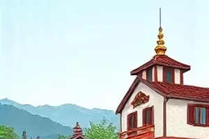 《云端诊所》封面，云层之上的白色诊室与窗景