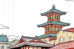 《长街拾遗录》封面，黄昏老街的招牌与错落的电线